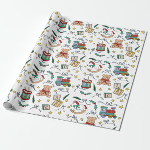 Toyland Classic Christmas Nostalgic Toys Wrapping Paper