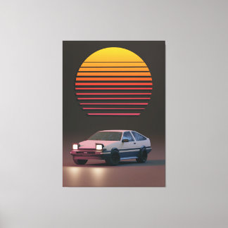 Toyota AE86 from Initial-D Anime  Canvas Print