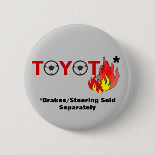 Toyota: Brakes/Steering Sold Separately 6 Cm Round Badge