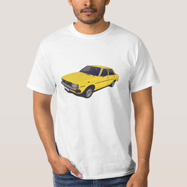 Toyota Corolla DX E70 yellow t-shirt (Front)