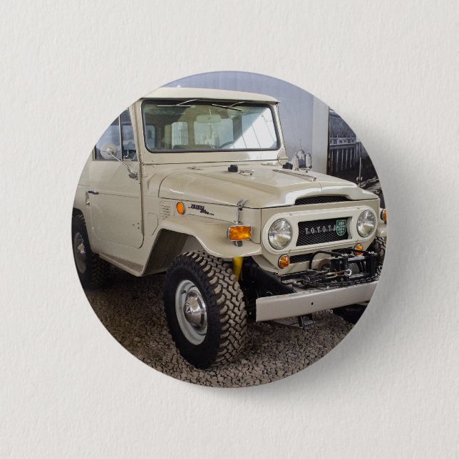 Toyota Land Cruiser BJ40 6 Cm Round Badge (Front)