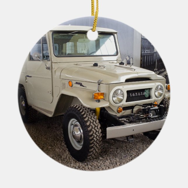 Toyota Land Cruiser BJ40 Ceramic Tree Decoration (Front)