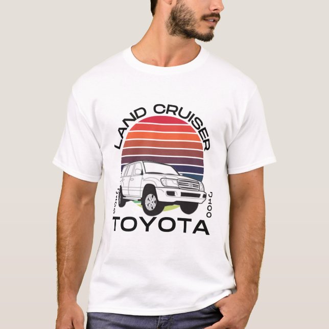 Toyota Land Cruiser Retro J100 Off-Road Car T-Shirt (Front)