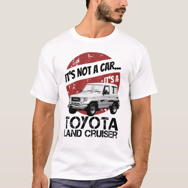 Toyota Land Cruiser Retro J70 Off-Road Car T-Shirt (Front)