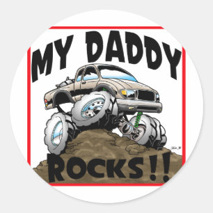 Toyota My Daddy Rocks Classic Round Sticker
