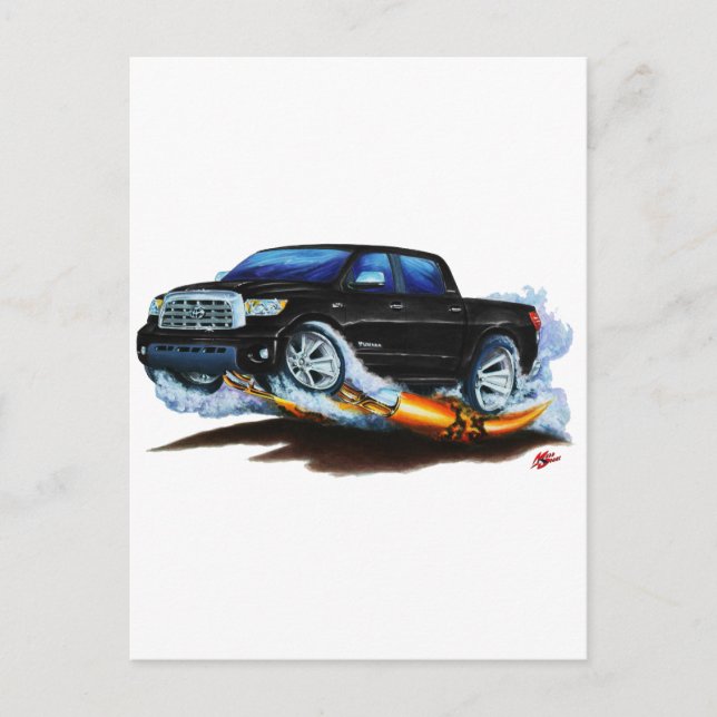 Toyota Tundra Crewmax Black Truck Postcard (Front)