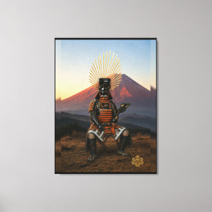 Toyotomi Hideyoshi Mount Fuji Samurai Armour 30x40 Canvas Print