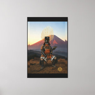 Toyotomi Hideyoshi Mount Fuji Samurai Armour 40x60 Canvas Print