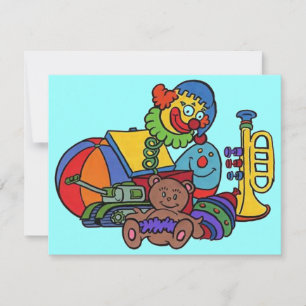 TOYS BIRTHDAY PARTY INVITATION JACK-IN-THE-BOX