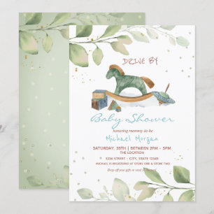 Toys Drive By Baby Shower Invitation
