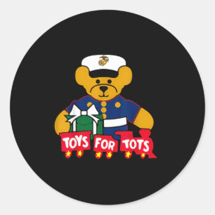 Toys For Tots Logo Christmas Classic Round Sticker