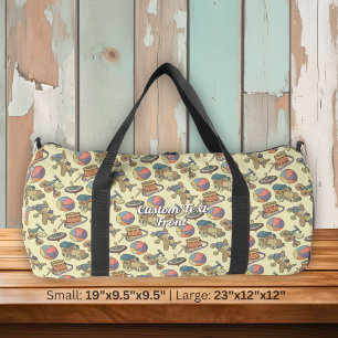 Toys Icons Background Duffle Bag