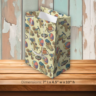 Toys Icons Background Medium Gift Bag