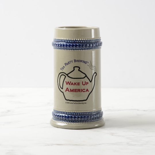 TP0101 Tea Party Wake Up America Beer Stein
