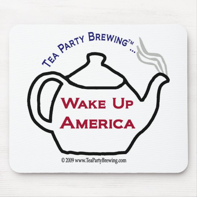 TP0101 Tea Party Wake Up America Mousepad (Front)