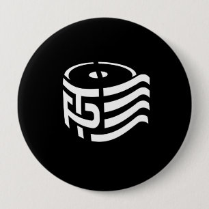 TP - Toilet Paper - white - - 10 Cm Round Badge