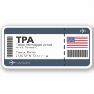 TPA Tampa Boarding Pass - Florida