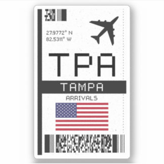 TPA Tampa, Florida Airport Boarding Pass - USA