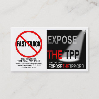 TPP and Fast Track Business/Info Cards with Links