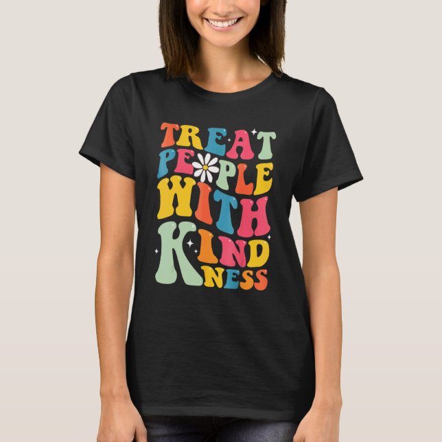 TPWK Treat People With Kindness Rainbow Daisy Flor T-Shirt (Front)