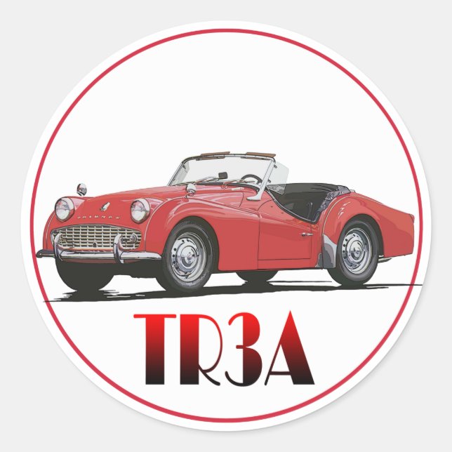 TR3A CLASSIC ROUND STICKER (Front)