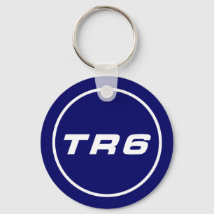 TR6 Key trailer royal blue Key Ring