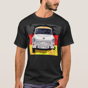 Trabant Car and German Flag, Berlin Wall T-Shirt