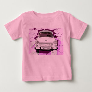Trabant Car and Pink/Lilac Berlin Wall Baby T-Shirt