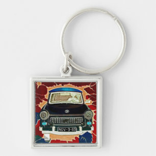 Trabant Car , Browns and Reds, Berlin Wall Key Ring