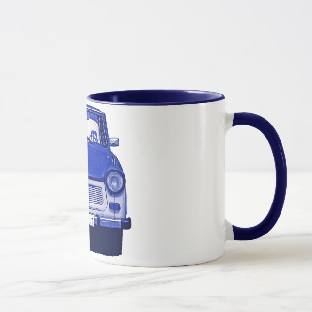 Trabant Car in Blue, Berlin Mug (Right)