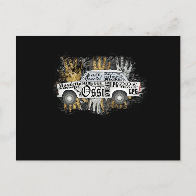 Trabant Pappe DDR Ossi Postcard (Front)