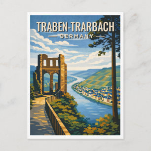 Traben-Trarbach Germany Vintage Travel Postcard