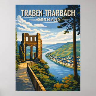 Traben-Trarbach Vintage Travel Poster