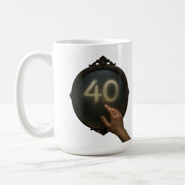 Trace of Forty: Birthday Mirror Mug (Left)