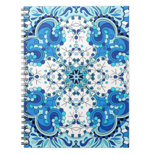 Tracery seamless calming pattern. Mehendi design.  Notebook