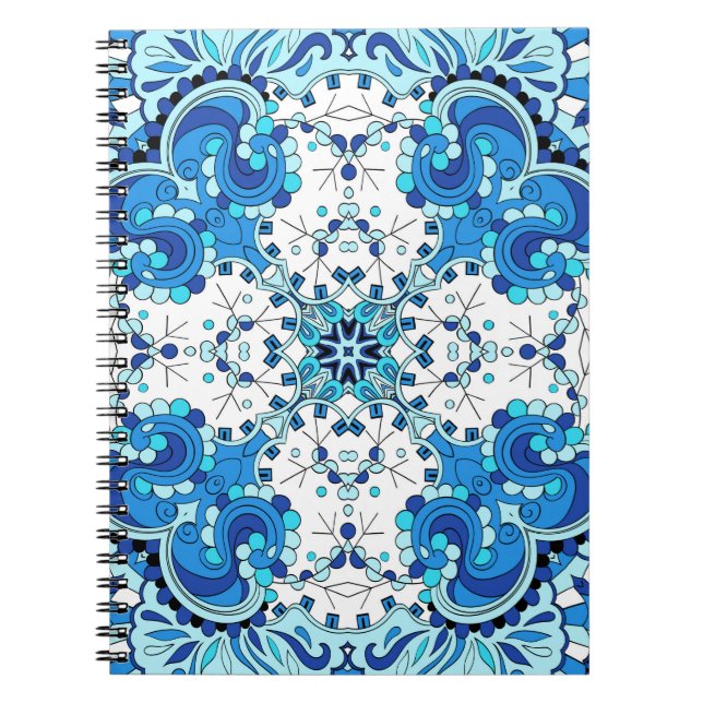 Tracery seamless calming pattern. Mehendi design.  Notebook (Front)