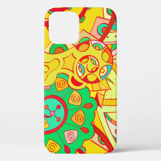 Tracery seamless pattern. Mehndi design. Ethnic co iPhone 12 Case