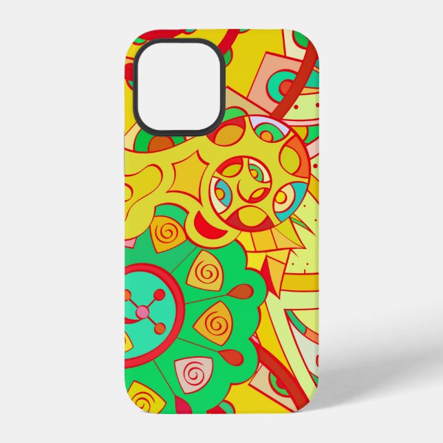 Tracery seamless pattern. Mehndi design. Ethnic co iPhone Case (Back)