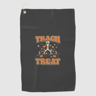 Trach or Treat Halloween Respiratory Design Golf Towel