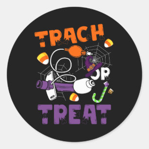 Trach Or Treat Nurse Respiratory Therapist ICU RN  Classic Round Sticker