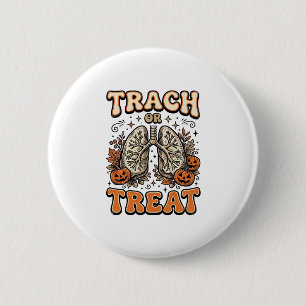 Tracheostomy Halloween Nurse Trick Or Treat Design 6 Cm Round Badge