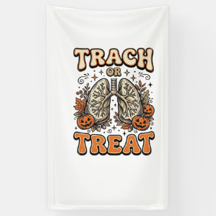 Tracheostomy Halloween Nurse Trick Or Treat Design Banner