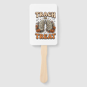 Tracheostomy Halloween Nurse Trick Or Treat Design Hand Fan