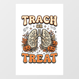 Tracheostomy Halloween Nurse Trick Or Treat Design Window Cling