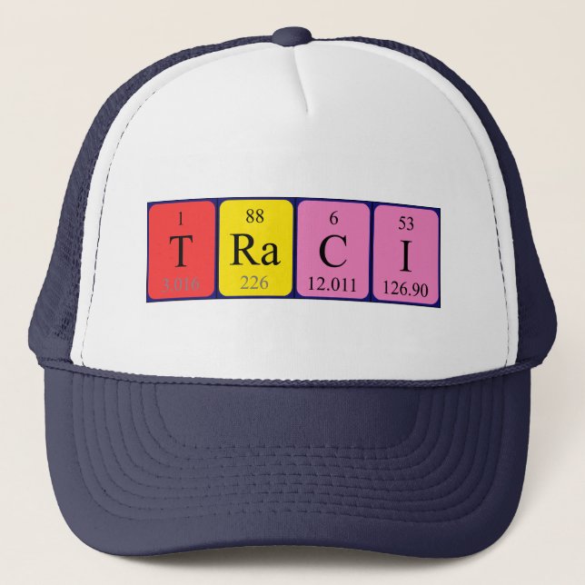 Traci periodic table name hat (Front)