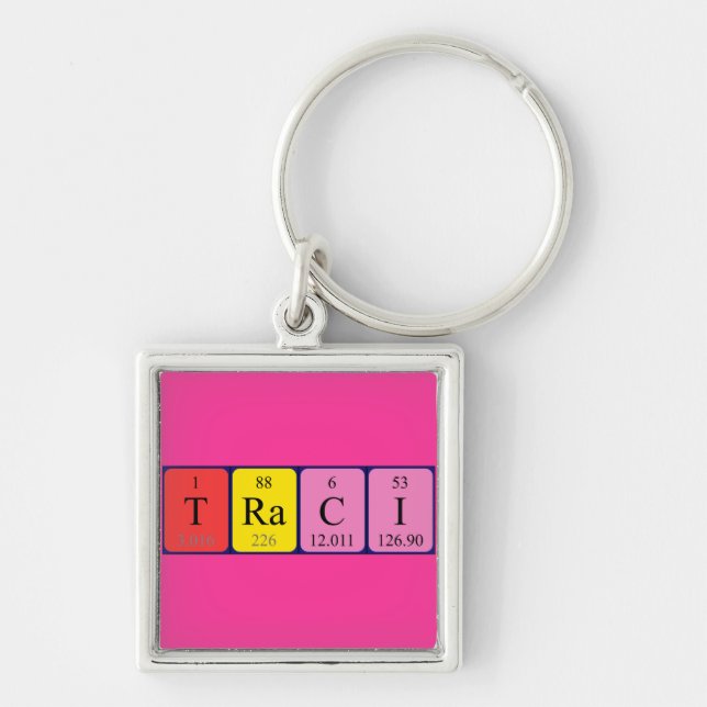 Traci periodic table name keyring (Front)