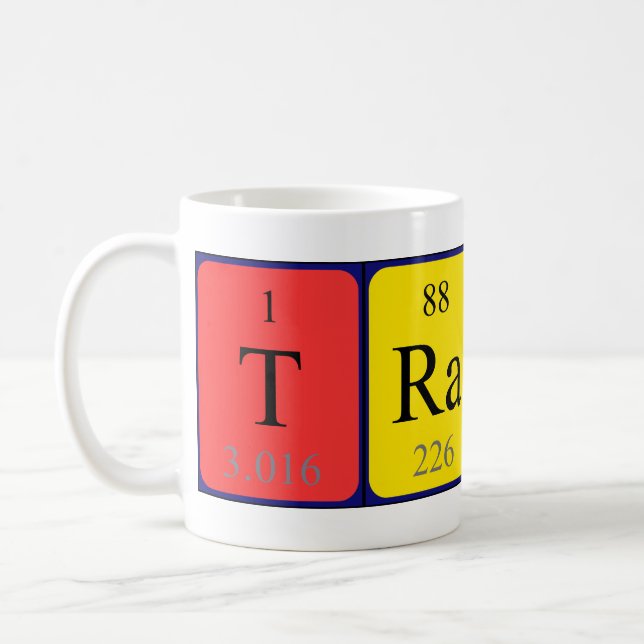 Traci periodic table name mug (Left)