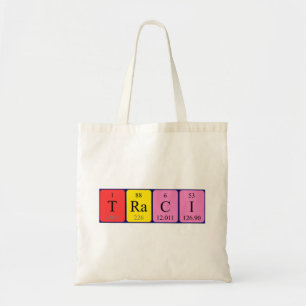 Traci periodic table name tote bag