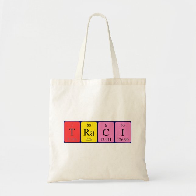 Traci periodic table name tote bag (Front)