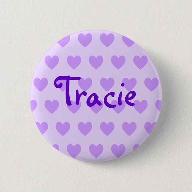 Tracie in Purple 6 Cm Round Badge (Front)
